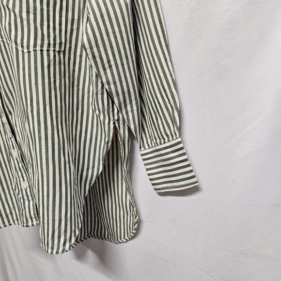 The Bennet Button Down Shirt by Maeve Women Size SP Green - Picture 8 of 14